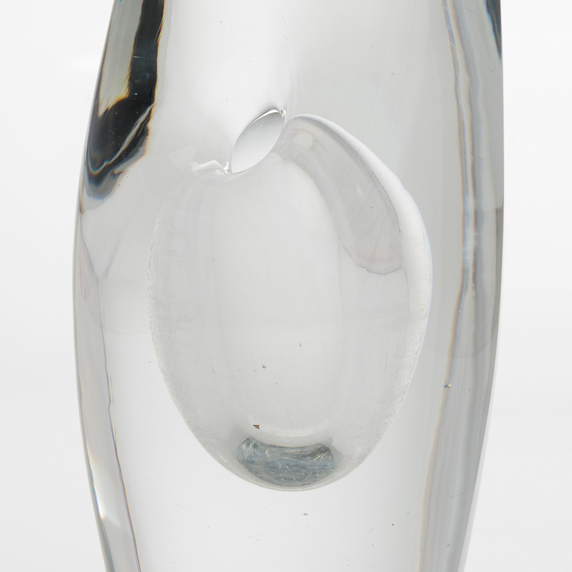Timo Sarpaneva, an 'Orchid' glass sculpture, signed Timo Sarpaneva Iittala -56.