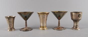 Parti, 5 delar silver, GAB o CG Hallberg.