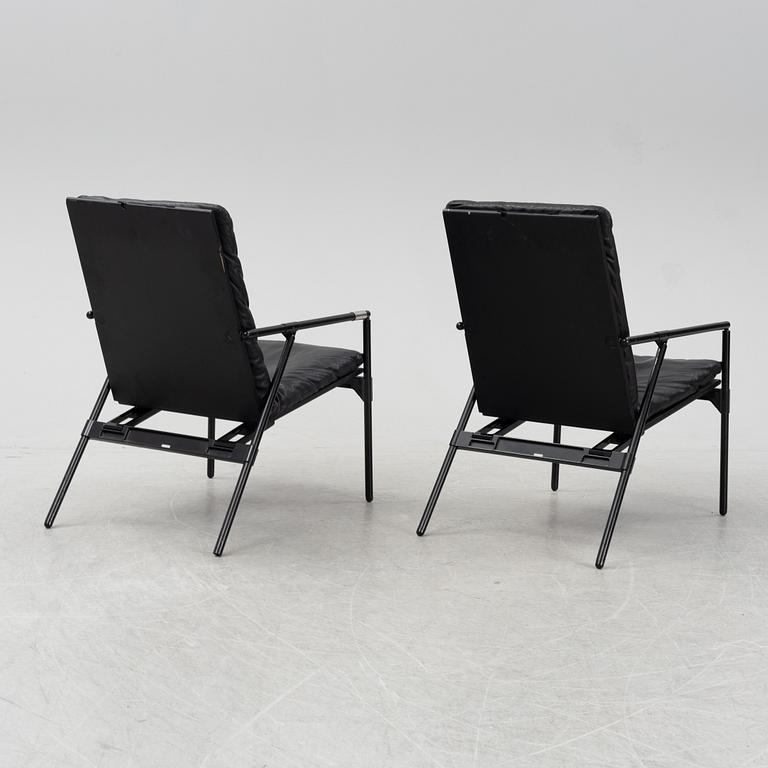 Richard Sapper, a pair of 'Nena' easy chairs, B&B Italia. Designed 1984.