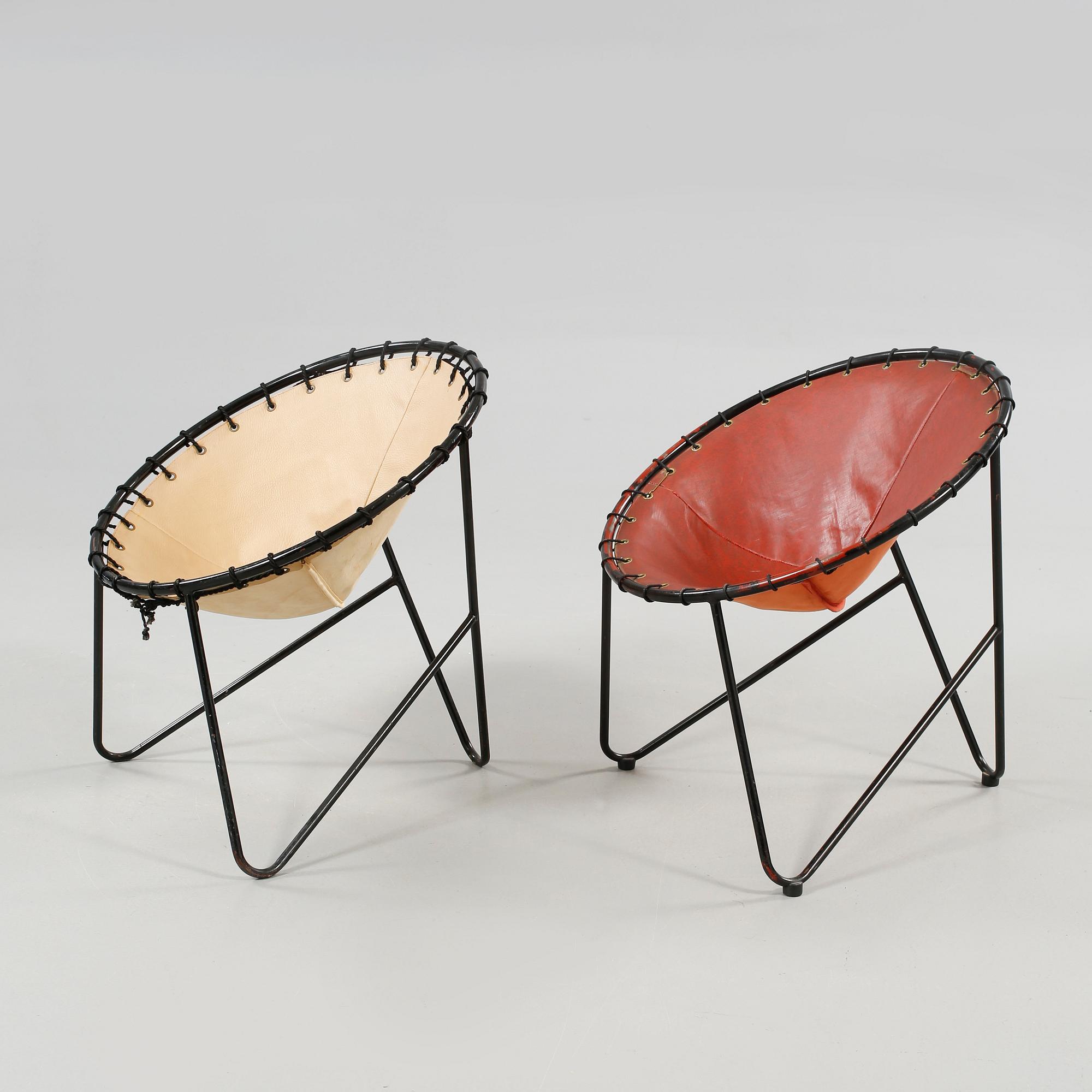 FÅTÖLJER, ett par, 1900-talets mitt.