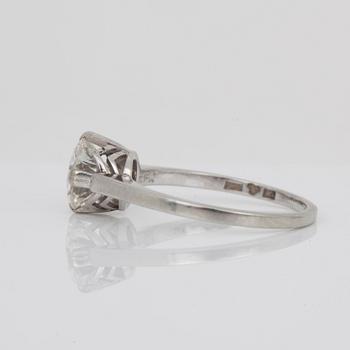 RING med äldre briljantslipad diamant 1.42 ct, kvalitet H-I/VVS-VS.