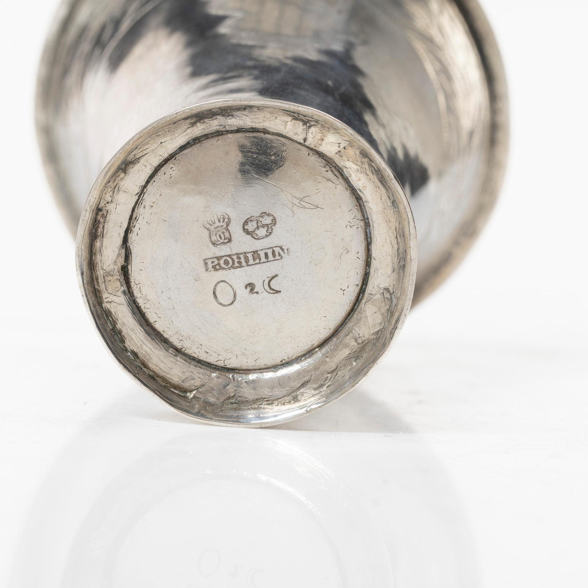 A Swedish silver beaker, mark of Peter Ohlijn, Karlskrona 1796.