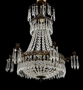 LJUSKRONA, gustaviansk stil, 1900-talets andra hälft. Höjd 65 cm.