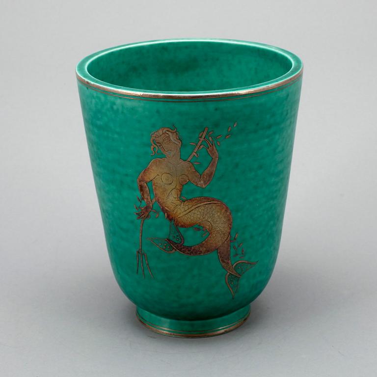 VAS, stengods, "Argenta", Wilhelm Kåge, Gustavsberg, 1950.
