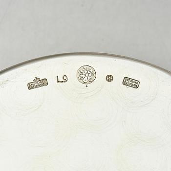 A Danish sterling silver box with lid, designed by Erik Herløw, company Anton Michelsen, Copenhagen ca 1950s.