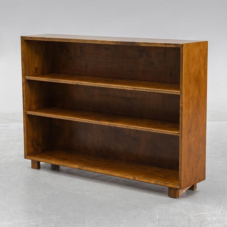 A stained birch bookcase, 1930's/40's.