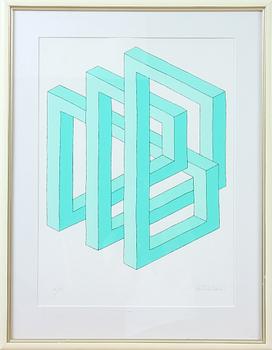 OSCAR REUTERSWÄRD, färglitografi, sign och numr "39/190".