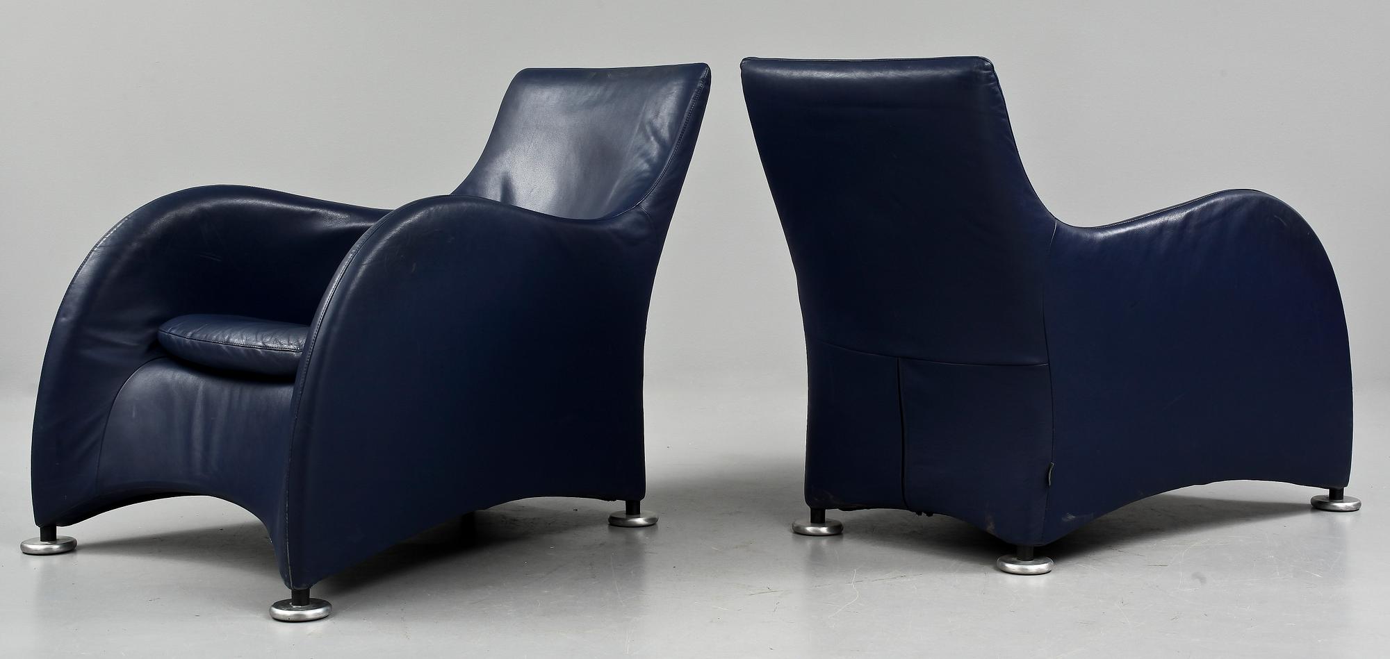 FÅTÖLJER, ett par, "Loge", Gerard Van den Berg, Montis, 1989.