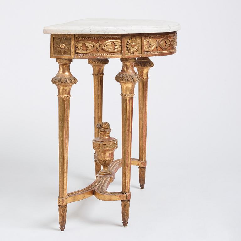 A Gustavian console table.