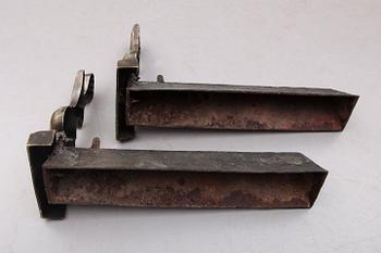 ELDHUNDAR, 1 par, gjutjärn och mässing, 1800-/1900-tal.