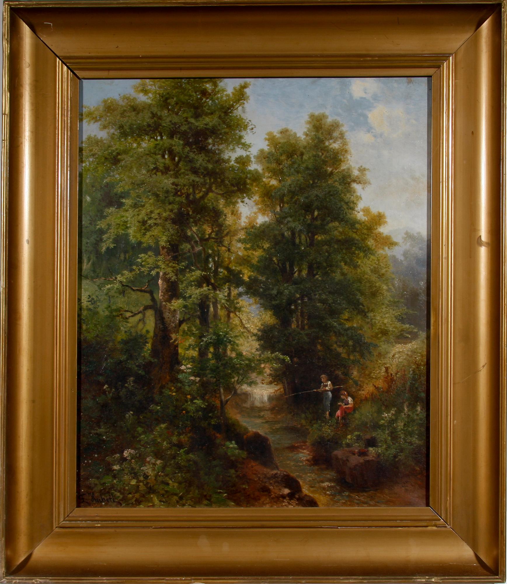 F. HUBERT, olja på duk, sign.