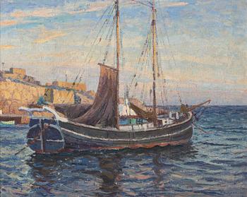 Oscar Hullgren, Cargo vessel setting sail.