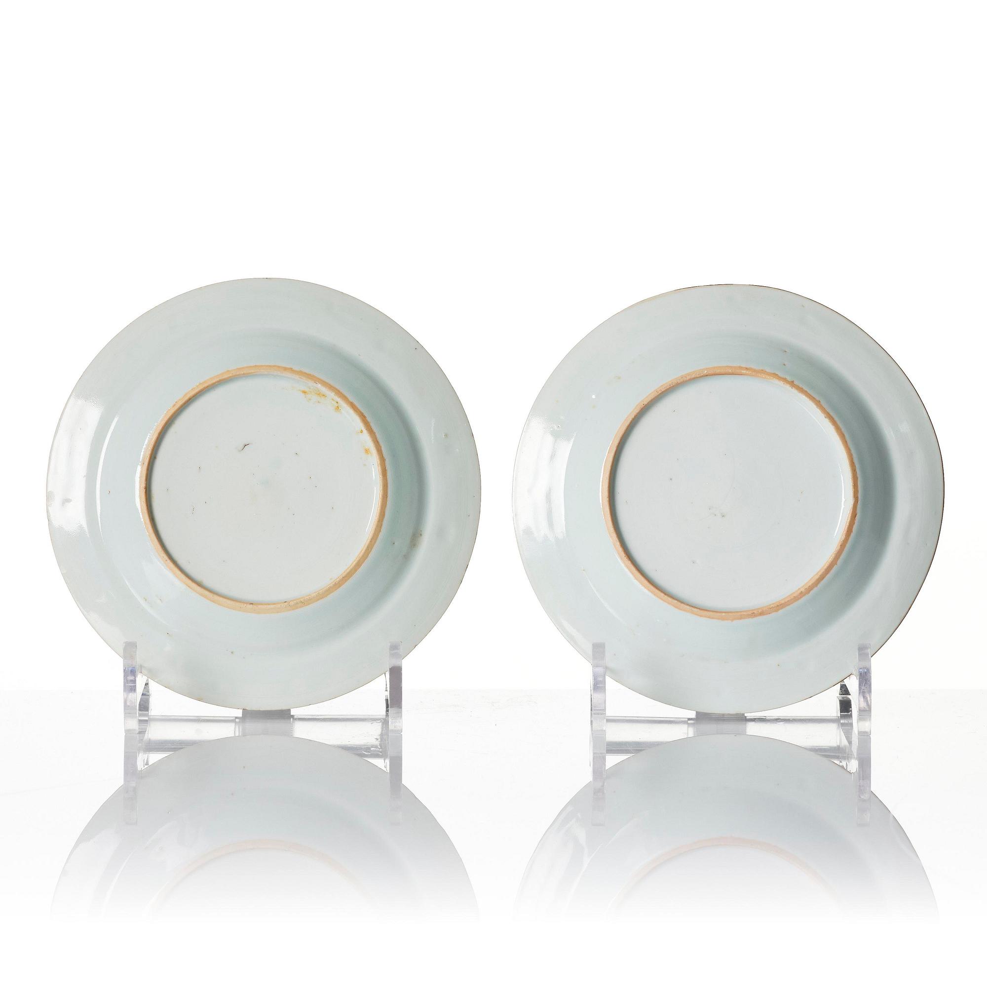 A set of twelve Chinese export porcelain dessert dishes, Qing dynasty, Qianlong and Jiaqing, 18/19th century.