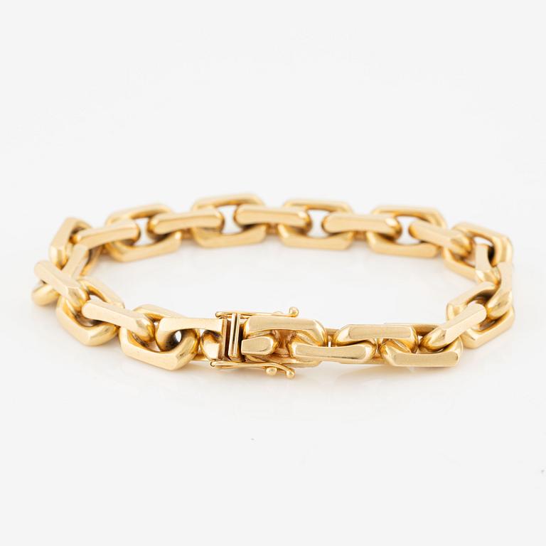 Bracelet, 18K gold, anchor link,