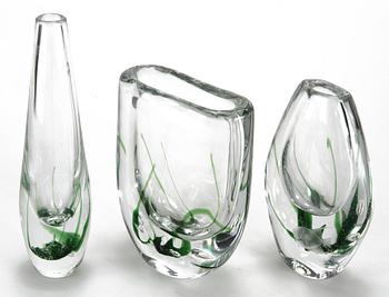 VASER, 3 ST, Vicke Lindstrand, Kosta.