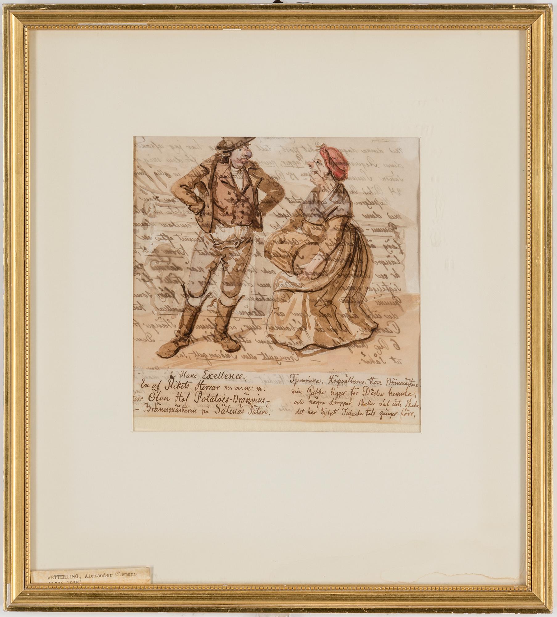 ALEXANDER CLEMENS WETTERLING, akvareller, 2 st.
