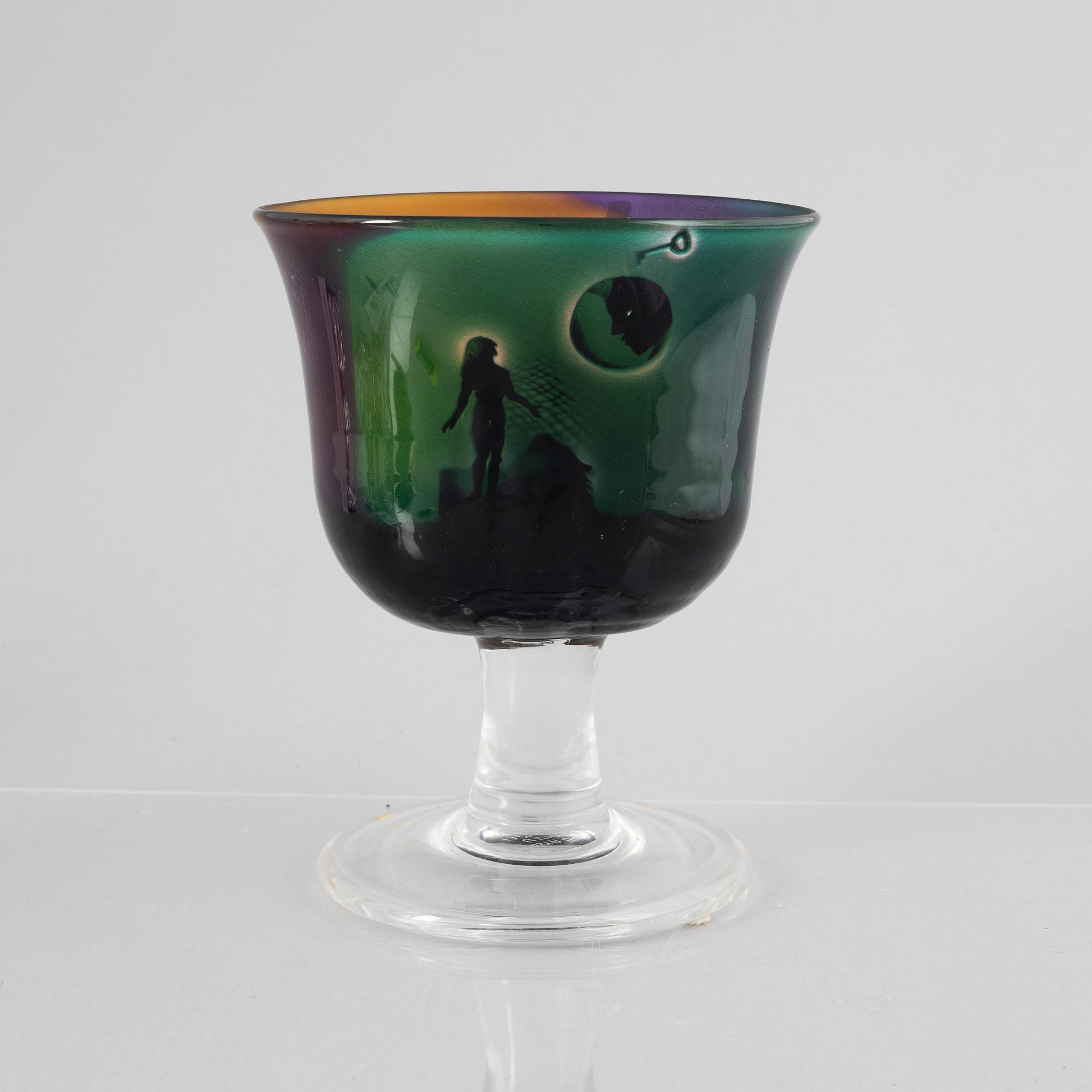 Bertil Vallien, a unique glass bowl, Kosta Boda.