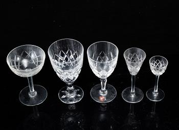 A part Orrefors glass service, 20th Century. (31 pieces).