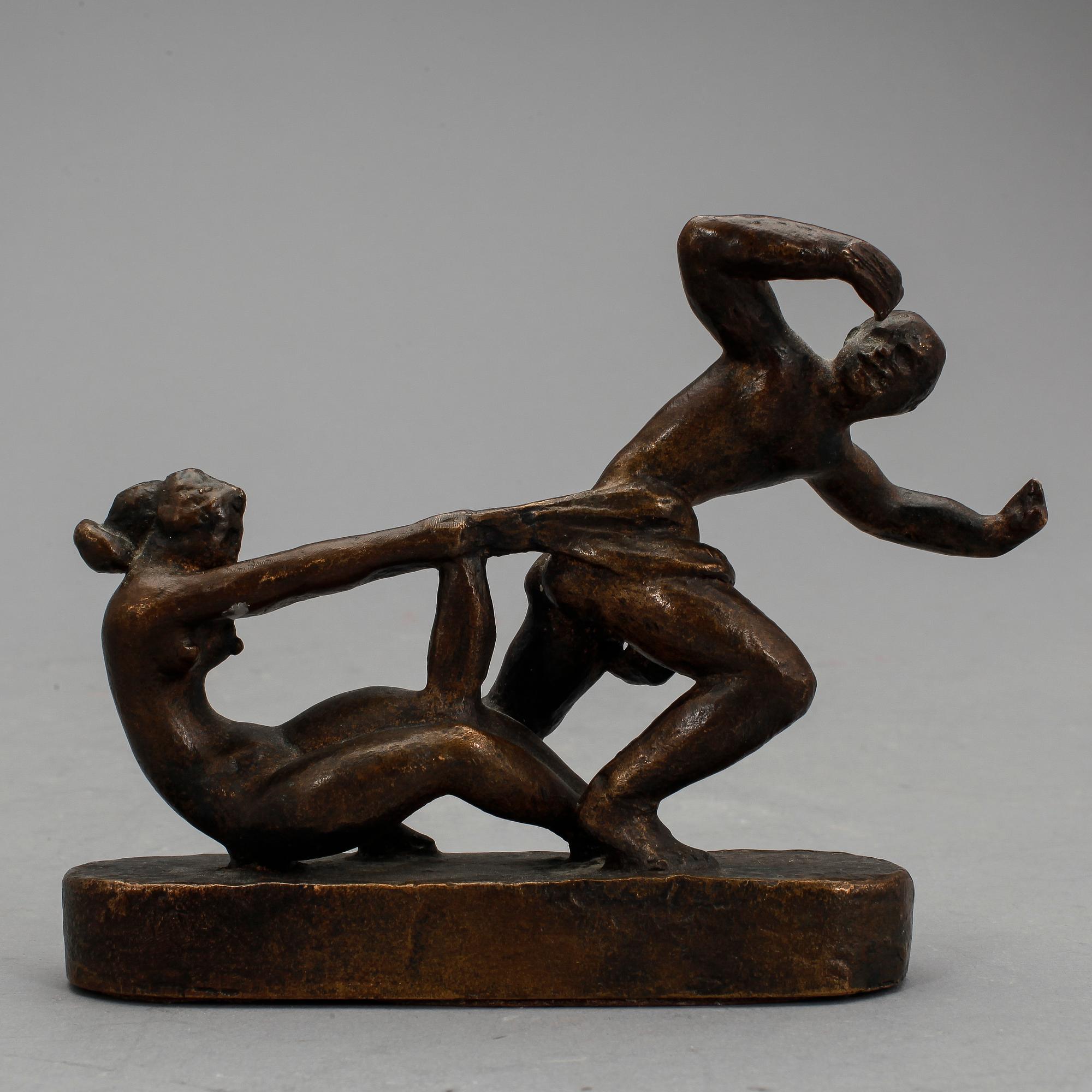 NILS FOUGSTEDT, skulptur, brons. Signerad.