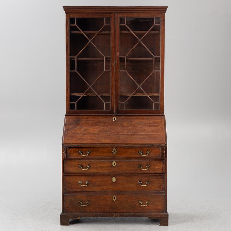 An English mahogany cabinet, 19th Century.