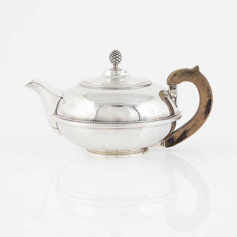 An Austrian Silver Teapot, Vienna, first half/mid-19th Century.