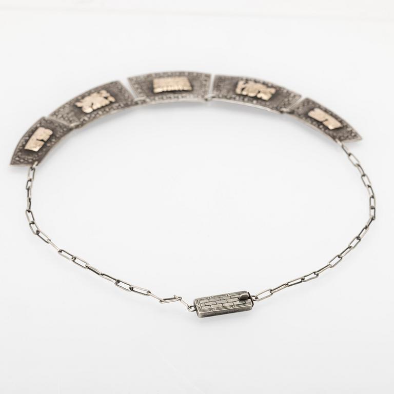 Halsband av silver, Sydamerika 1950/60-tal.