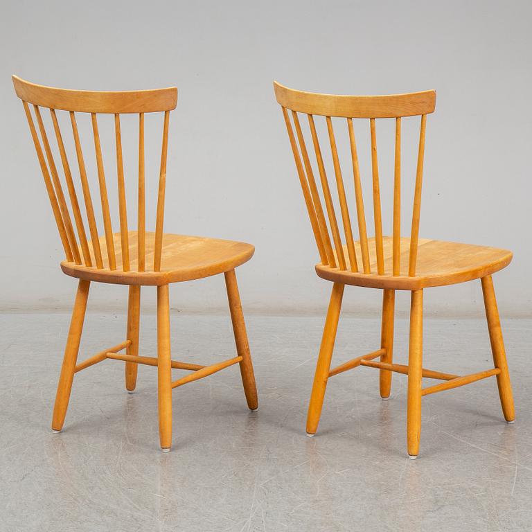 CARL MALMSTEN, five 'Lilla Åland' chairs, 1960s.