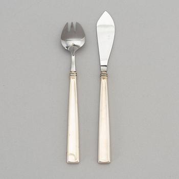 A twelve piece silver dessert cutlery set, Mema, Linköping, Sweden, 1970.