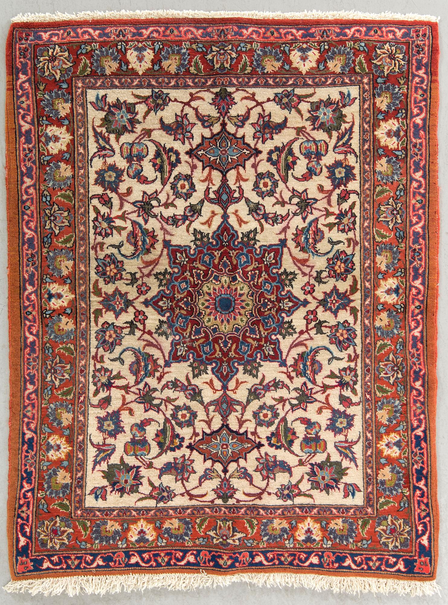 A semaintique Isfahan carpet  ca 98 x 76 cm.