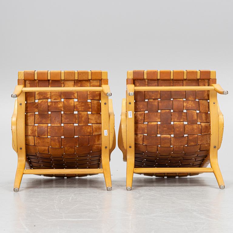 Bruno Mathsson, fåtöljer, ett par, "Eva", Firma Karl Mathsson, Värnamo.