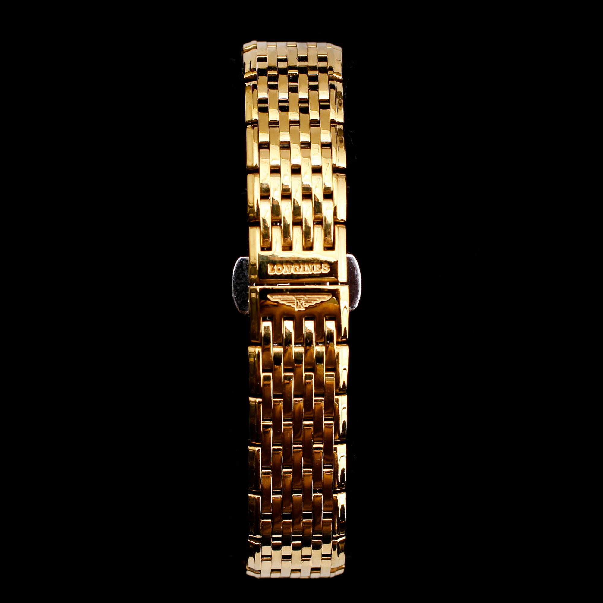 ARMBANDSUR, guld på stål, Longines.