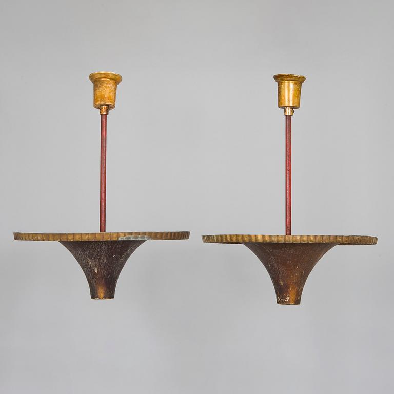 Paavo Tynell, A pair of pendant lights made to order, 1929.