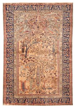 351. SEMI-ANTIQUE KAYSERI. 175,5 (plus about 1,5 cm flat weave at each end) x 120,5 cm.