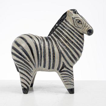 Lisa Larson, stoneware figurine, "Zebra", from the "Stora Zoo" series, Gustavsberg.