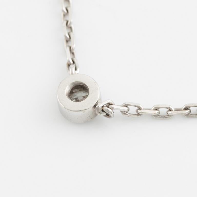 18K white gold and old cut diamond ca 0.40 ct.