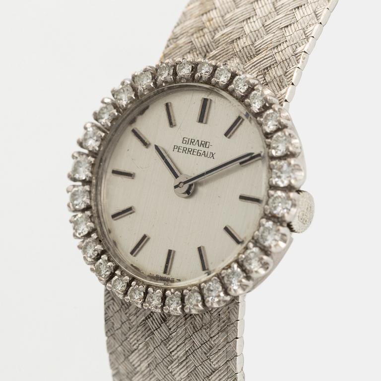 Girard Perregaux white gold and brilliant cut diamond ladies watch.