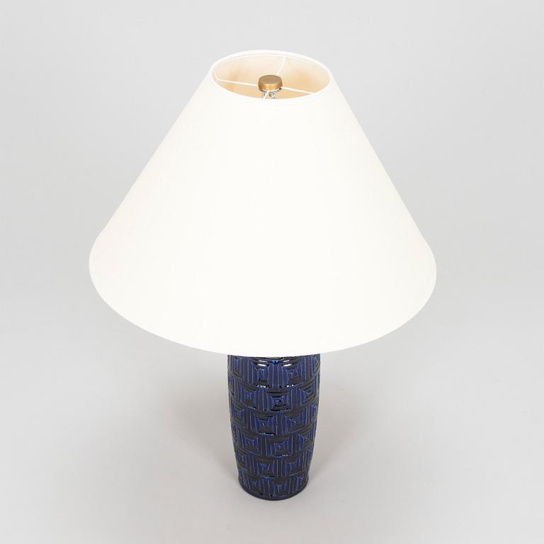 Holger Granbäck, bordslampa och skål, keramik, Savitorppa 1960-tal.
