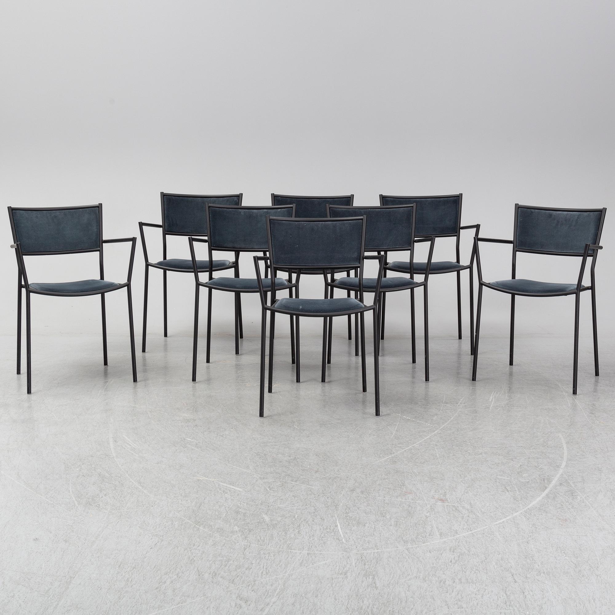 CHRIS MARTIN, "Jig chair", stolar 8 st, Massproductions, 2000-tal.