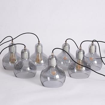 Sofie Refer, seven pendant lamps, "Mega Bulb", &Tradition.