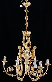 LJUSKRONOR, ett par, metall, 1900-tal. H ca 70.