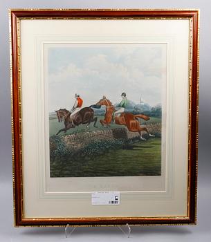 TRYCK, 2 st, efter C. Hunt, England.