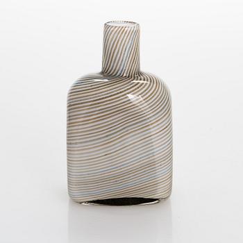 Heikki Orvola, a filigree glass bottle, signed Heikki Orvola Nuutajärvi Notsjö.