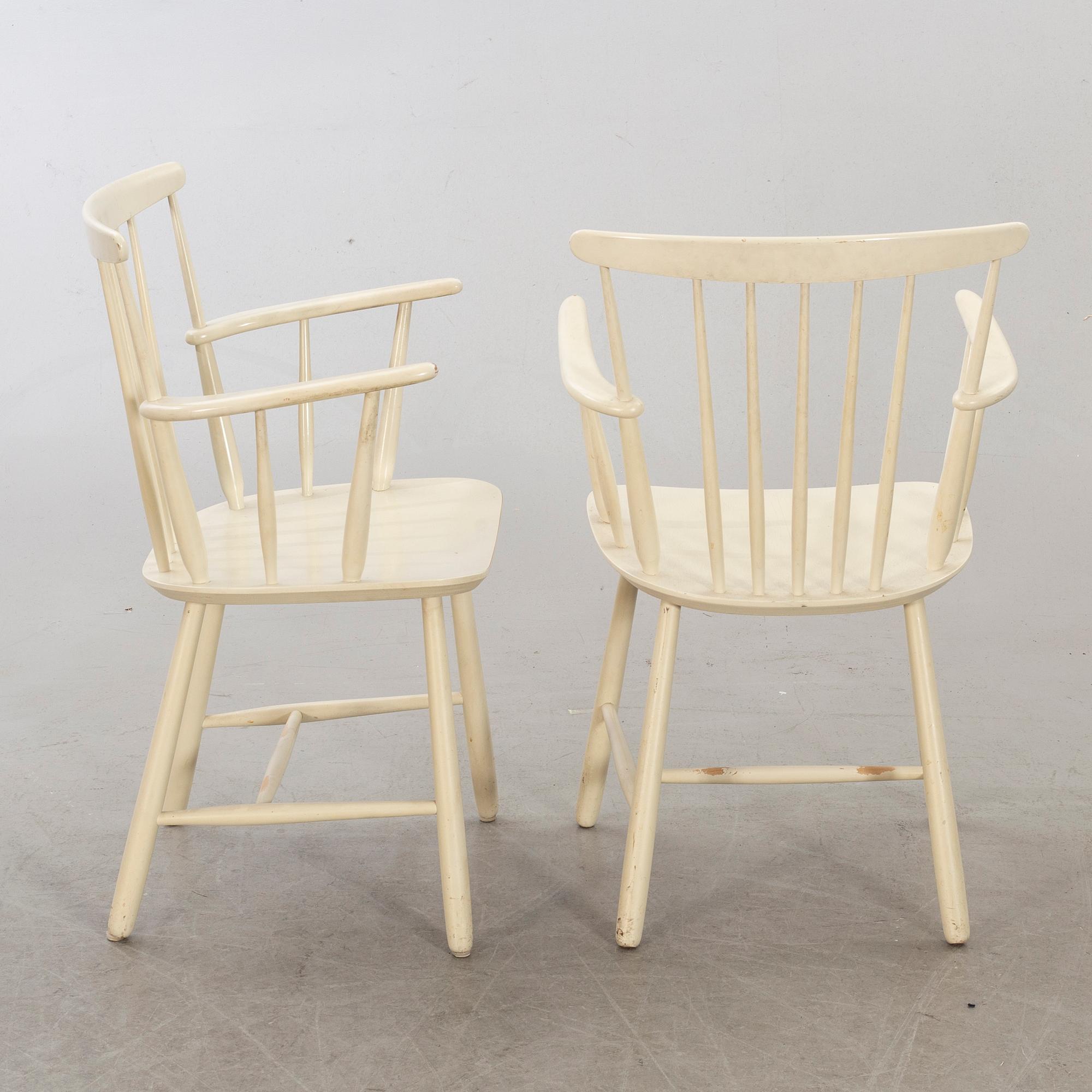 KARMSTOLAR, ett par, troligen "Dana" Ikea, 1960-tal.