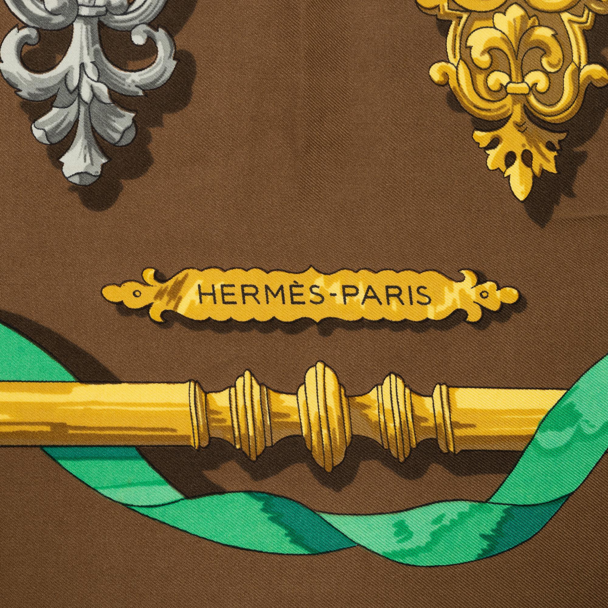 Hermès, a 'Ferronnerie' silk scarf.