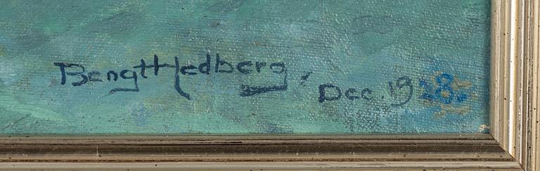 Bengt Hedberg, olja på duk, signerad, daterad 1918.