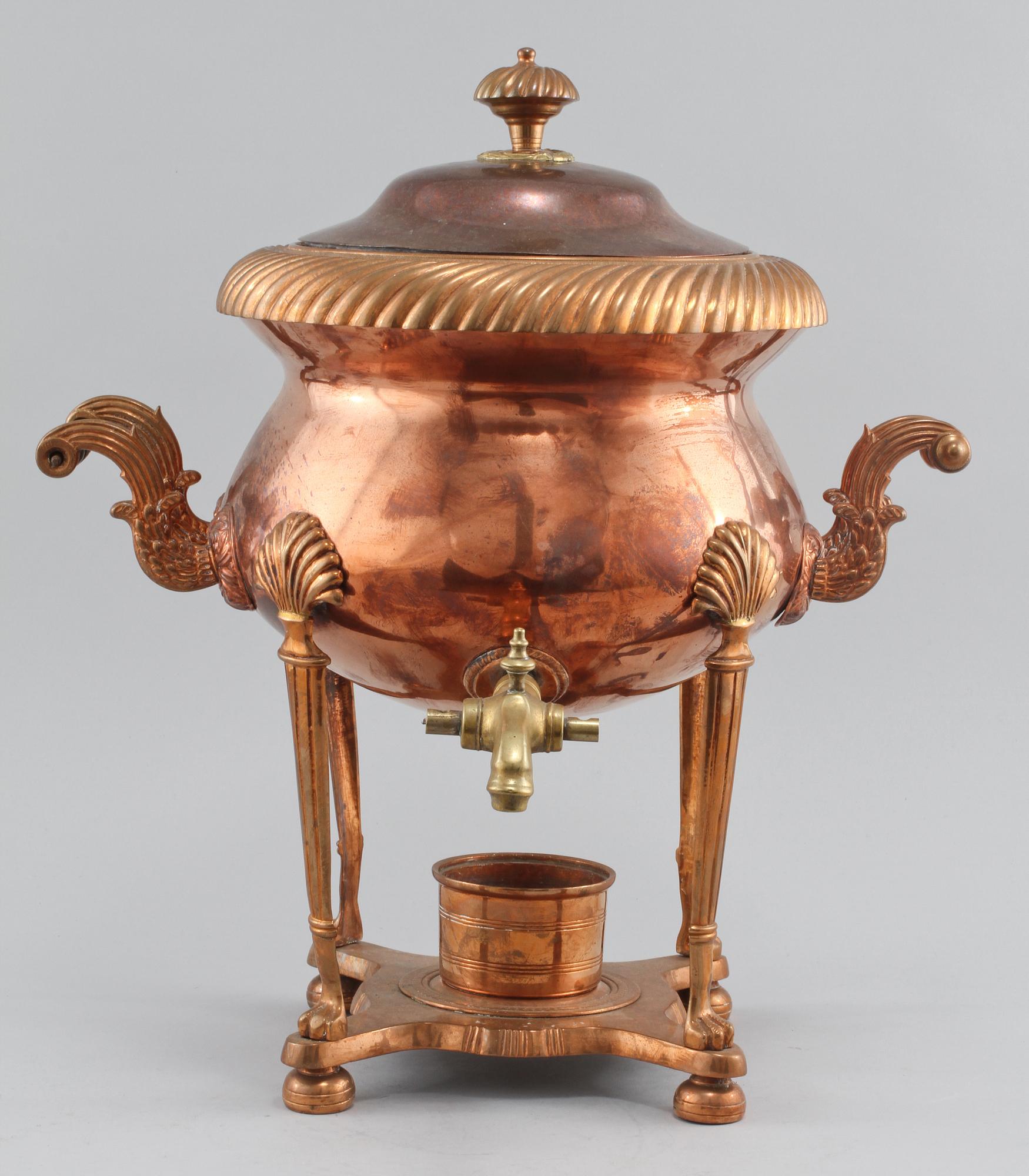 SAMOVAR, koppar och mässing, 1800-talets andra hälft.