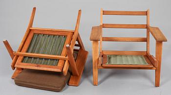 FÅTÖLJER, ett par, "GE-290", Hans J Wegner, Getama, Danmark, 1900-talets andra hälft.