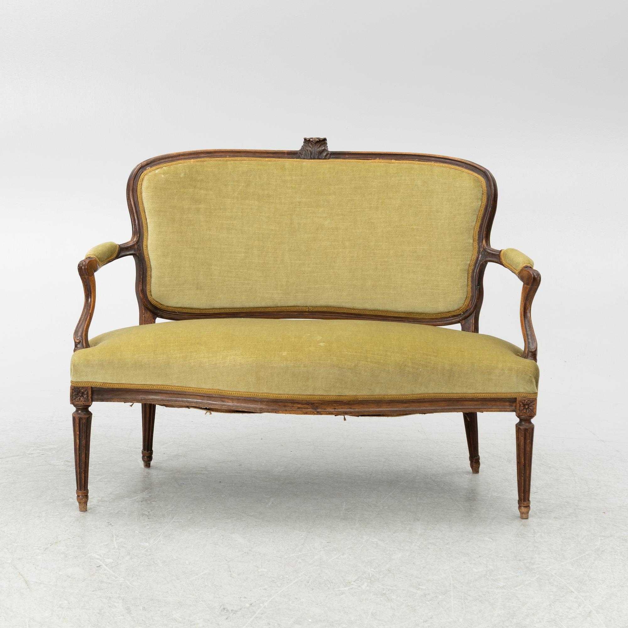 Soffa, Louis XVI, Frankrike, 1800-tal.