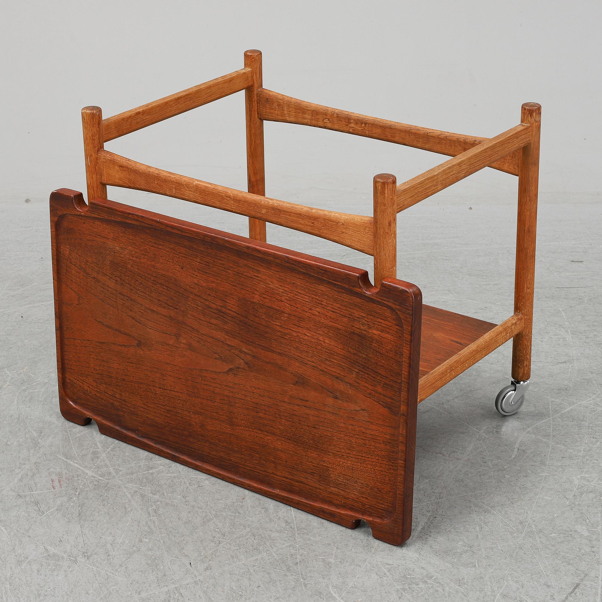 A 1960's teak drink trolley by Hans J Wegner for Andreas Tuck.