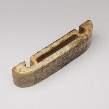 A nephrite scabbard, archaistic.